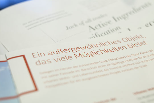 Detail-Typografie und Layout im Kommunikationsdesign zur Vertiefung