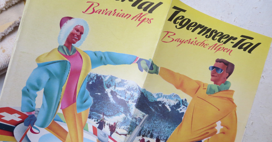 4-Farb-Prospekt im Buchdruck aus den 60ern – Typeschool Layout Typografie Kommunikationsdesign