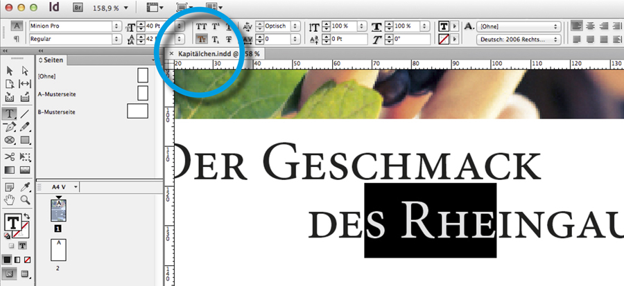 Detail Typografie Kapitalchen In Indesign Richtig Anwenden Typeschool Workshops Zu Typografie Layout In Der Kommunikation