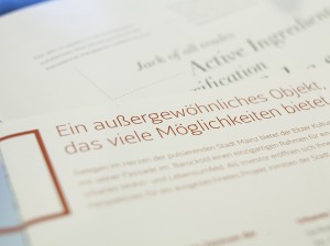 Beispiel für gute Typografie in einem Print-Design.