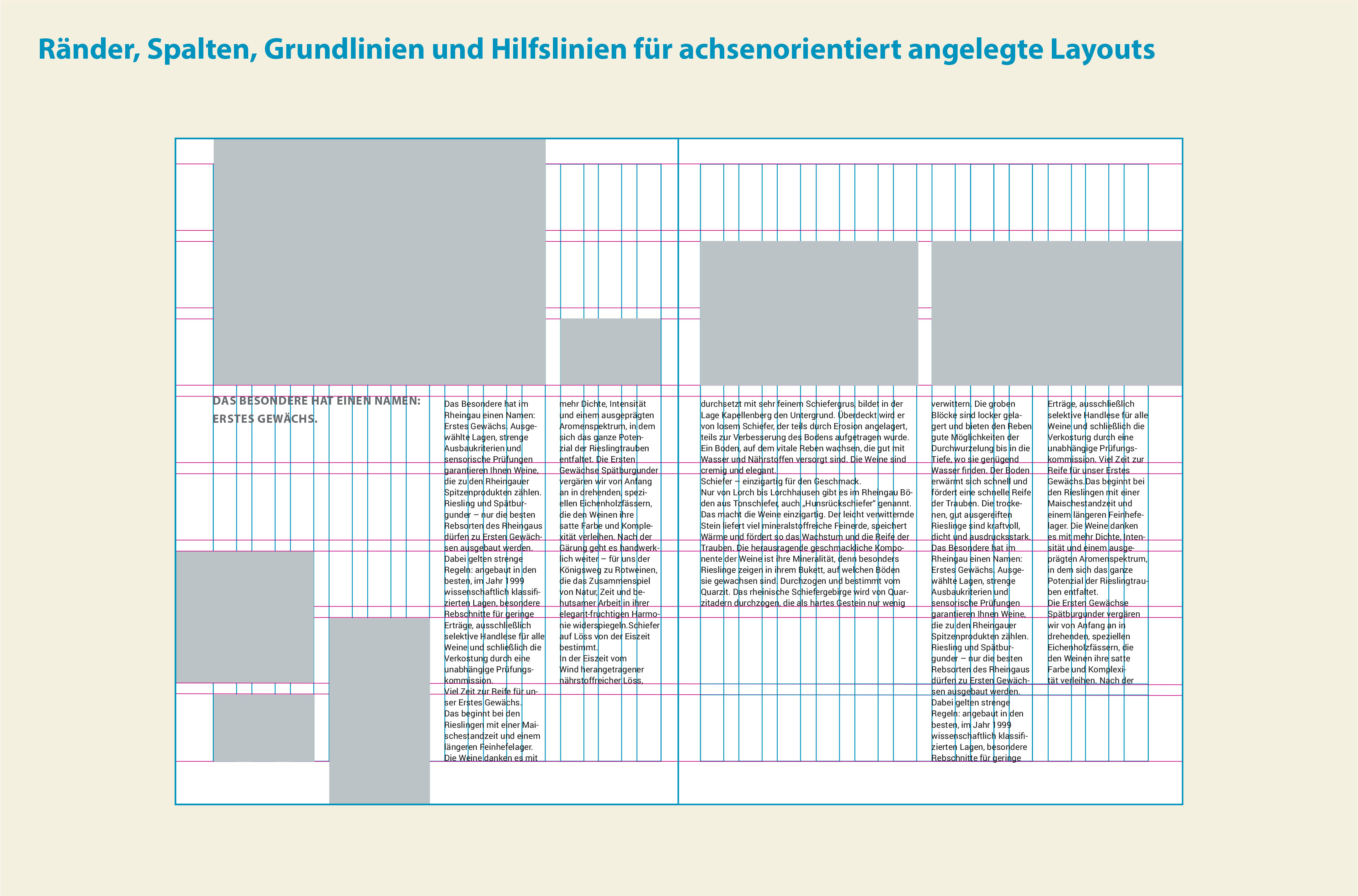 Layoutgestaltung Mit Dem Gestaltungsraster Den Typografischen Spannungsbogen Finden Typeschool Workshops Zu Typografie Layout In Der Kommunikation