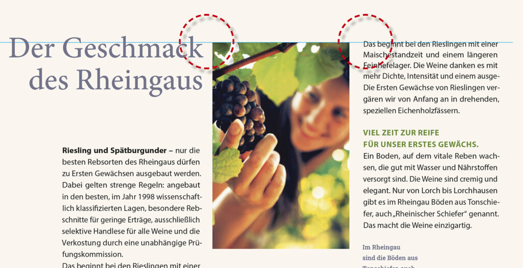 Professionelles Ausrichten von Text an der Bildoberkante